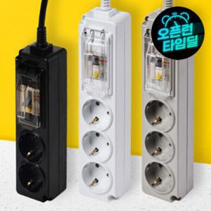국산 4000W 고용량 멀티탭 과부하 누전 차단 멀티탭 2구 3구 에어컨 온풍기 온수매트