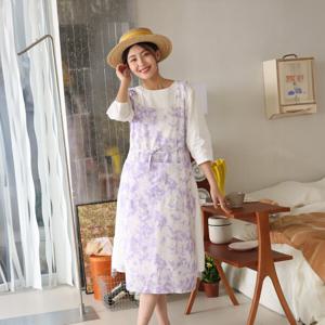 아그다모 린넨 앞치마 롱 카페 예쁜 바리스타 어린이집 에이프런 마가렛 버터 린넨앞치마