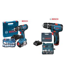 보쉬18V충전해머드릴GSB18V-21세트+악세사리100P/보쉬충전임팩드릴GSB10.8-2li세트+악세사리100P