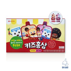 롯데 브레드이발소 키즈 홍삼 패키지 100ml X 20입