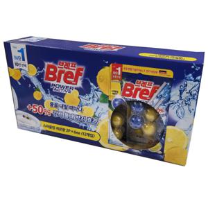 헨켈 BREF 브레프 파워 액티브 변기 세정볼 스파클링 레몬 50gX12개입 변기세정제