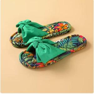 거실화/실내화/1+1 실내 슬리퍼 층간소음 빅리본 거실 상담실 트로피컬