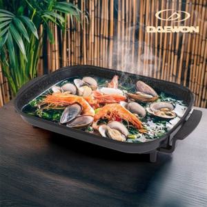 국산 대원 사각 잔치팬 대형 전기팬 전기후라이팬 전기그릴 명절 고기구이 전부침 생선구이팬 스톤마블코팅