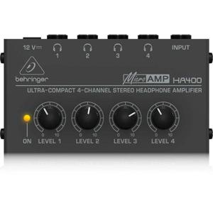 Behringer 마이크로앰프 초소형 4 채널 스트레오 해드폰 앰프 실버 HA400