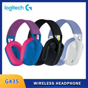Logitech-G435 LIGHTSPEED 무선 게임용 헤드셋 7.1 서라운드 사운드 게이머 블루투스 헤드폰 게임 및 음악