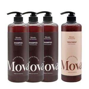 모바타 프로페셔널 대용량 약산성 샴푸3개+트리트먼트1개 1000ml 2세트 (총 4개)