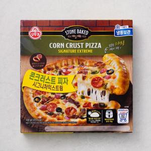 메가마트 오뚜기 시그니처익스트림 콘크러스트 피자 530g