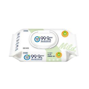 깨끗한나라 99.9% 클린 손소독티슈 마일드 캡형 60매 x 10팩