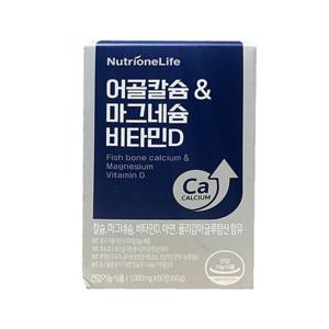 뉴트리원 어골칼슘 마그네슘 비타민D 1000mg x 60정 x 4박스 -JNC