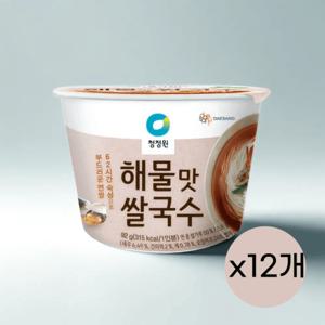 청정원 해물맛 컵쌀국수 한박스 92g 12개 92g/12개