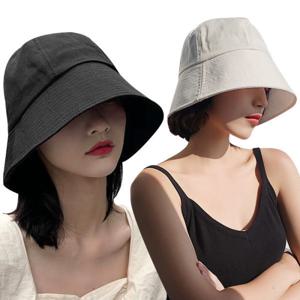 면 여름 버킷햇 롱 여성 벙거지 모자