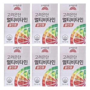 고려은단 멀티비타민 올인원 1560mg 60정 6박스 CZ