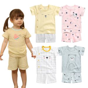 그린베베 여름용 반팔 유아 실내복 상하세트 내복 면모달 수박체크 면 내의(반팔) KC인증/국내원단/모달