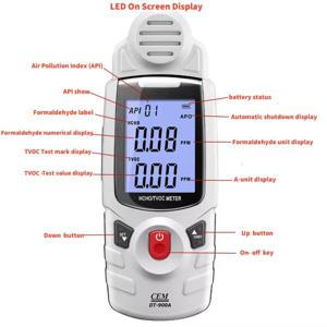 DT-900A 포름알데히드 HCHO 및 TVOC 측정기 실시간 디스플레이 대기 오염 감지기 TesterTOV 가정용 인테리