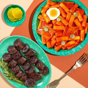 세박자 떡볶이 2인분 500g+ 찰순대 500g 맛팜 분식세트2