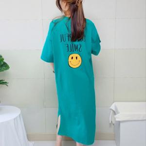 (국산면원단/국내자체생산) ON3007 뷰티풀 스마일 양트임 면 박스 롱 원피스 20대30대여성의류