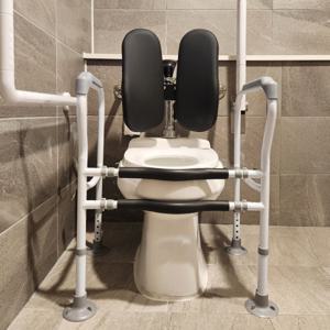 광폭 폭조절 변기 안전 손잡이 노인 화장실 안전바 장애인 어르신 보조 지지대 높이조절 흡착식 밀착