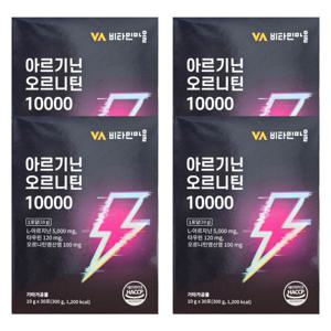 비타민마을 아르기닌 오르니틴 10000 L-아르지닌 10g x 30포 4개 hi
