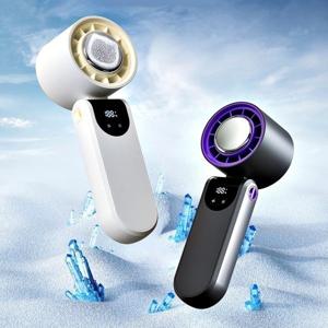 냉각판 터보 캠핑 손선풍기 저소음 미니 선풍기 핸디 탁상용 탁상 휴대용 접이식 무선 냉각 아이스 손풍기