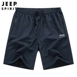 JEEPspirit 남성 여름 캐주얼 기능성 트레이닝 헬스 스포츠 츄리닝 반바지