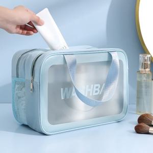 J2K 투명 방수 매쉬 워시백 여행용 물놀이 목욕가방 투웨이