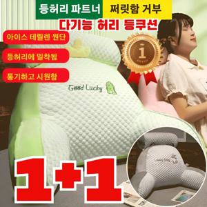 1+1아이스 테릴렌 다기능 허리 등쿠션 쿨링 쿠션 의자 허리등받이쿠션 쿨링  소파쿠션