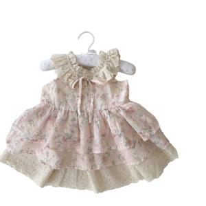 오리지널 사쿠라 깃털~여아 여름 달콤한 소매 부드러운 플라워 레이스 원피스