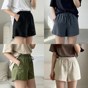 여성 린넨 A라인 반바지 데일리 밴딩 3부 여름 반바지 SK17