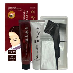 새앙머리 다빛 헤어 컬러 크림 염색약 (허브염모제) 4S 진한갈색 염색약/새치염색약/새치커버