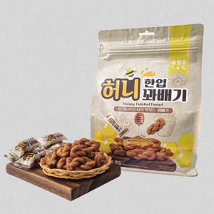 허니 한입 꽈배기 대용량 개별포장 전통과자 520g