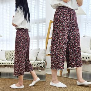 8부 냉장고바지 여성 여름 바지 플리츠 밴딩 몸빼바지 와이드 팬츠 WMPANTS5