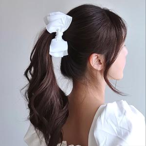 자체제작 바스락 리본 바나나핀 집게핀 포니테일 단발머리 왕리본 헤어삔