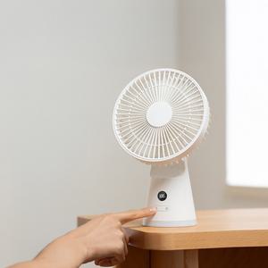 1+1 에어돔 탁상용 선풍기 5단풍속조절 무드등기능 BLDC 3600mAh 화이트