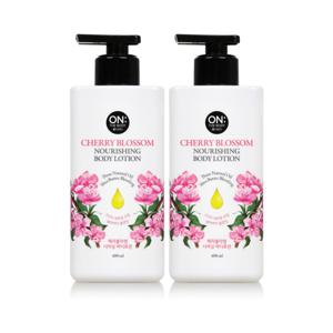 온더바디 플라워 바디로션 체리블라썸 400ml 2개