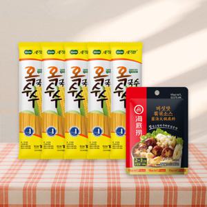 순솔X하이디라오 순솔가원 100% 옥수수국수 100g 5봉 X 하이디라오 버섯맛 훠궈소스 110g