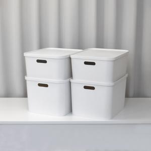 국내제작 2개 4개세트 엔드세이브 손잡이 뚜껑 수납정리함 리빙박스 옷 소품 수납박스 팬트리 수납함