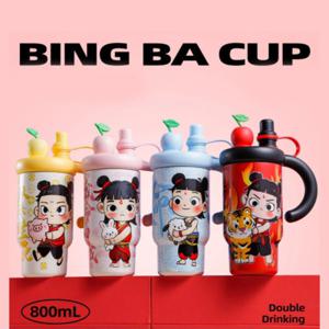 나타 캐리어 텀블러 대용량 800ml 보온 보냉 물병 아이스커피/스테인리스/밀폐 보온컵