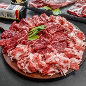 배터지는 소고기 한판 1.2kg 등심+살치살+갈비살+부채살+우삼겹