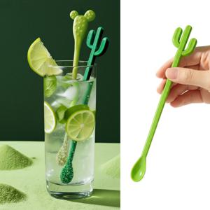 칵투스 믹스스틱 스푼 6P 겸용 롱 티스푼 머들러 홈카페 감성템