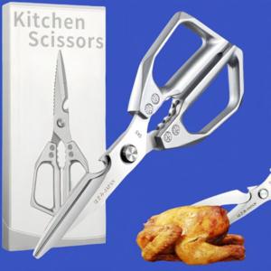 YITUMU 초강력 생선 닭뼈 싹뚝 캠핑 주방가위 6in1 다용도 분리형 고경도 스테인리스 3Cr13