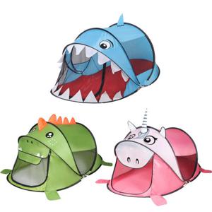 동물 빅사이즈 팝업 캐릭터 원터치 텐트 (공룡/상어)