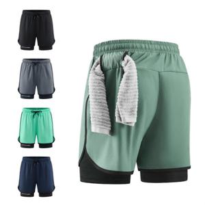 (1+1) 트레이닝 타올걸이 반바지 마라톤 속바지 러닝 팬츠