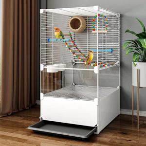 투명 아크릴 패널 앵무새 새장 버드빌라 대형 케이지 이동식 청소쉬운 새장