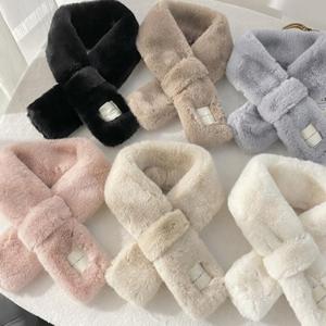 쁘띠 미니 밍크 목도리 페이크 퍼 머플러 겨울 짧은 스카프