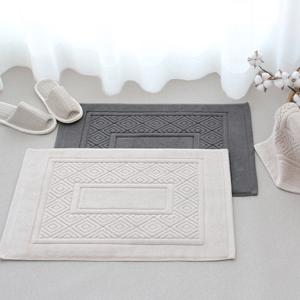 (1+1 한정특가) 클래식 호텔 욕실 타올 발매트 2장 세트 / 화장실 면 발수건 욕실매트 어메니티타올