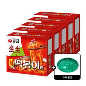 농심 생생 납작떡볶이면 258g X5개 +멜라민 접시 증정