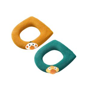 캐릭터 극세사 변기 커버 극세사 온열 변기 시트 변좌 변기 궁뜨 화장실 엉뜨 좌변기 손잡이 따뜻한 푹신한