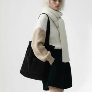 코듀로이 숄더백 가벼운 보부상 가방 골덴 호보백 쇼퍼백 여행용 에코백 M722803