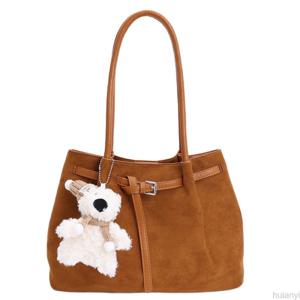 빈티지 스웨이드 겨드랑이 가방녀 2025 뉴 패션 캐주얼 통근 토트백 대용량 숄더백여자 여성가방 토트백손