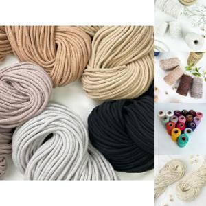 마크라메 타래 우동끈 코바늘 뜨개 가방 소품 실/굵은실/공예용실/코바늘실/콘사/스트링실/면로프
